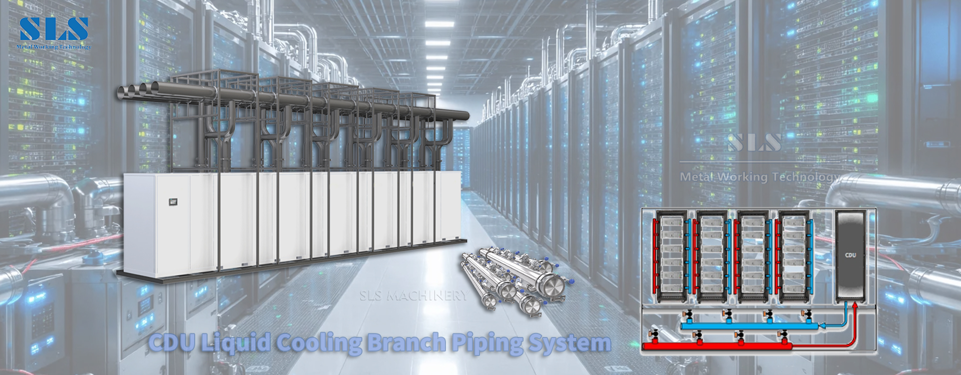 01. Pipe Collaring Machine Is Reshaping CDU Liquid Cooling Manifold Manufacturing Tube Branching and Diversion Solutions 01. آلة طوق الأنابيب تعيد تشكيل مجمع تبريد السائل CDU لتصنيع حلول تفريع الأنابيب وتحويلها