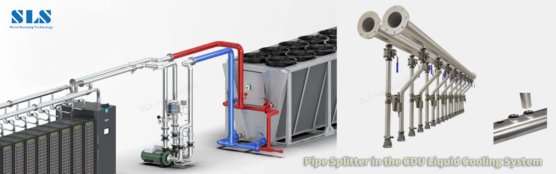 02. Pipe Collaring Machine Is Reshaping CDU Liquid Cooling Manifold Manufacturing Tube Branching and Diversion Solutions 02. آلة طوق الأنابيب تعيد تشكيل مجمع تبريد السائل CDU لتصنيع حلول تفريع الأنابيب وتحويلها