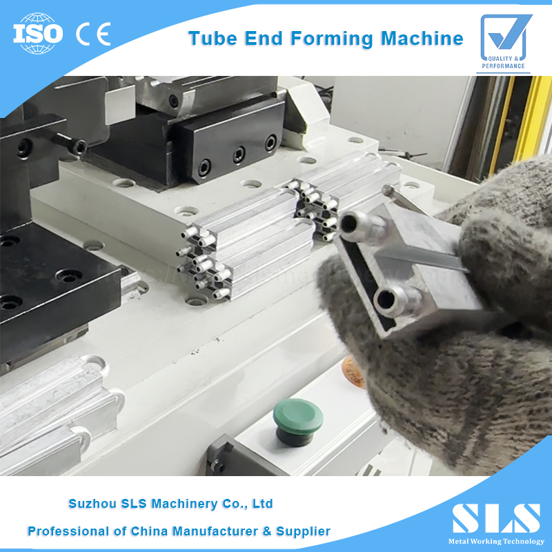 مكثف المبادل الحراري المبادل النحاس نهاية تشكيل آلة | SS معدات تقليل الأنابيب الأنبوبية SS - TM -25NC 